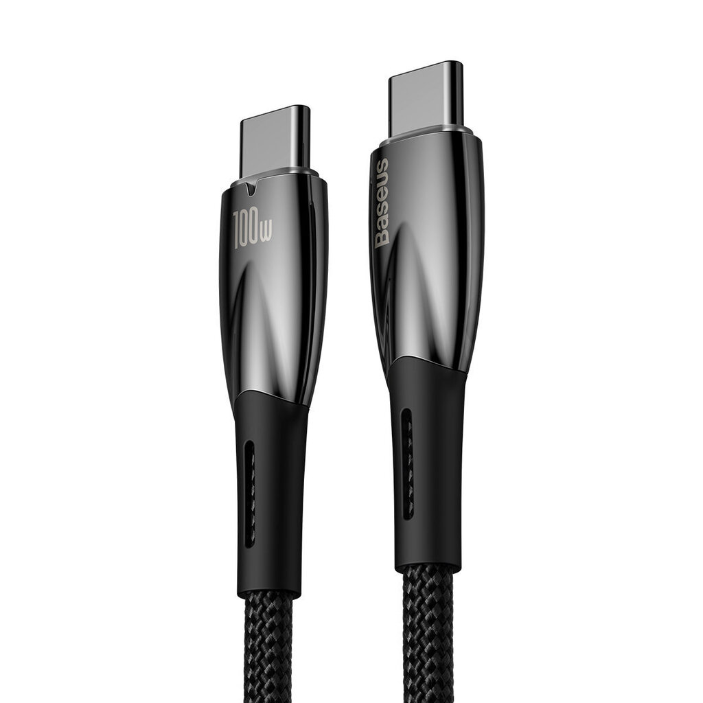 Baseus Glimmer Series, fast charging USB-C 480Mb/s PD 100W 1m black hind ja info | Mobiiltelefonide kaablid | kaup24.ee