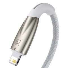 Baseus Glimmer Series, быстрая зарядка USB-C - Lightning 480 Мбит / с 2.4 А, 1 м, белый цена и информация | Кабели для телефонов | kaup24.ee