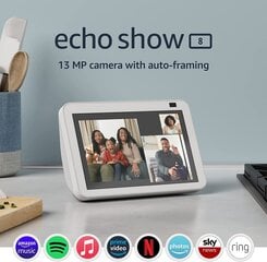 Amazon Echo show 8 2nd, белый цена и информация | Смарттехника и аксессуары | kaup24.ee