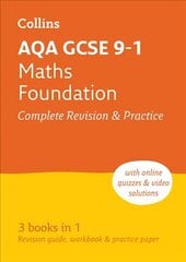 AQA GCSE 9-1 Maths Foundation All-in-One Complete Revision and Practice: Ideal for Home Learning, 2023 and 2024 Exams edition, Foundation tier, AQA GCSE Maths Foundation Tier All-in-One Revision and Practice цена и информация | Книги для подростков и молодежи | kaup24.ee