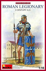 Liimitav mudel MiniArt 16007 Roman Legionary. II century 1/16 цена и информация | Склеиваемые модели | kaup24.ee