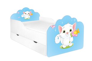 Детская кровать с матрасом и ящиком для постельного белья POLA 10, 140x70 см цена и информация | Детские кровати | kaup24.ee
