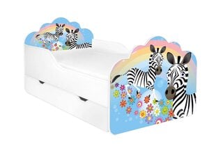 Детская кровать с матрасом и ящиком для постельного белья POLA 47, 140x70 см цена и информация | Детские кровати | kaup24.ee