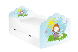 Детская кровать с матрасом и ящиком для постельного белья POLA 14, 160x80 см цена и информация | Детские кровати | kaup24.ee