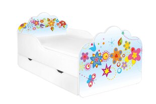 Детская кровать с матрасом и ящиком для постельного белья POLA 26, 160x80 см цена и информация | Детские кровати | kaup24.ee