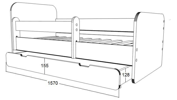 Lastevoodi koos madratsi POLA 26 160x80 cm ja voodipesukastiga hind ja info | Lastevoodid | kaup24.ee