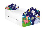 Детская кровать с матрасом и ящиком для постельного белья POLA 33, 160x80 см