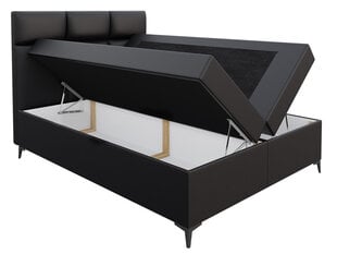 Кровать континентальная DURIAN-ekoskóra Soft 011 (czarna)-160x200 см цена и информация | Кровати | kaup24.ee
