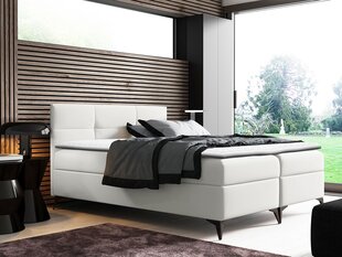 Континентальная кровать DURIAN-ekoskóra Soft 017 (белая)-120x200 см цена и информация | Кровати | kaup24.ee