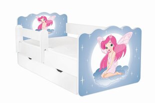 Кровать с матрасом, ящиком для белья и съемной защитой ALEX 56, 140x70 см цена и информация | Детские кровати | kaup24.ee