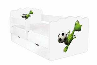 Кровать с матрасом, ящиком для белья и съемной защитой ALEX 28, 160x80 см цена и информация | Детские кровати | kaup24.ee