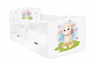 Кровать с матрасом, ящиком для белья и съемной защитой ALEX 31, 160x80 см цена и информация | Детские кровати | kaup24.ee