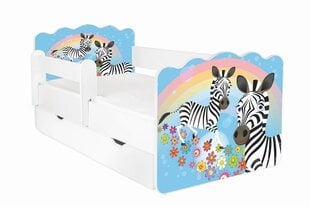 Кровать с матрасом, ящиком для белья и съемной защитой ALEX 47, 160x80 см цена и информация | Детские кровати | kaup24.ee