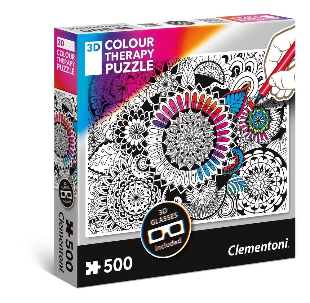 3D Värviteraapia pusle Clementoni, 500 detaili цена и информация | Pusled | kaup24.ee