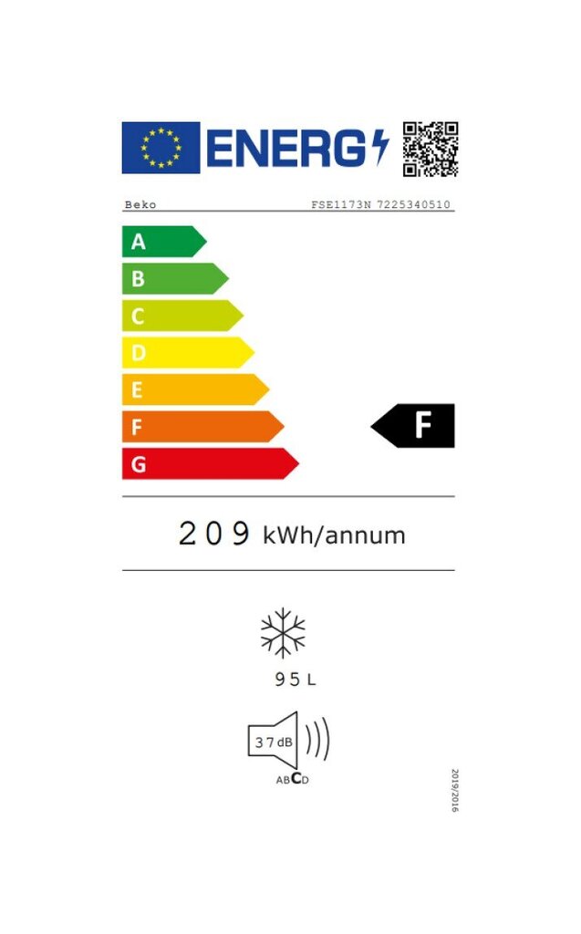 Beko FSE1173N hind ja info | Sügavkülmikud ja külmakirstud | kaup24.ee