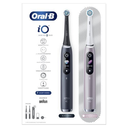 Oral-B iO9 Series Duo Pack Black Onyx/ Rose hind ja info | Elektrilised hambaharjad | kaup24.ee