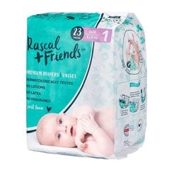 Mähkmed Rascal and Friends, suurus 1 (3-5kg), 23 tk. цена и информация | Подгузники | kaup24.ee