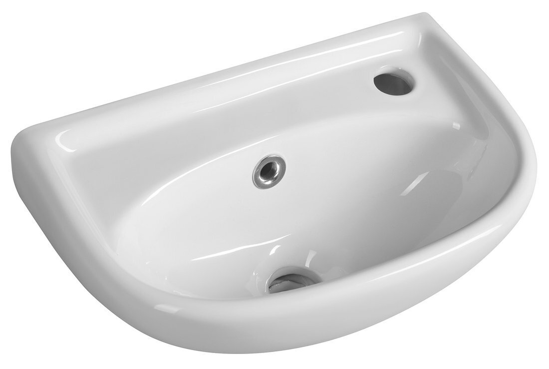 Keraamiline kraanikauss 40x25 cm, SMALL valge цена и информация | Kraanikausid, valamud | kaup24.ee