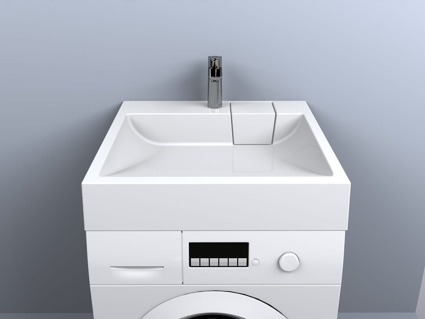 Valamu pesumasina kohal 60,3x59,8 cm, valge TALLINN цена и информация | Kraanikausid, valamud | kaup24.ee