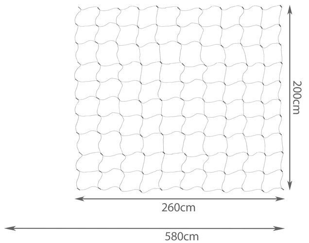 LED kardin - võrk, 160 LED-i, soe valge цена и информация | Jõulutuled | kaup24.ee