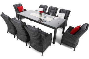 Комплект мебели для сада Bristol 230 см Grey / Grey 8+1 цена и информация | Комплекты уличной мебели | kaup24.ee