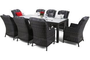 Aiamööbli komplekt Bristol 230 cm Grey / Grey 8+1 цена и информация | Комплекты уличной мебели | kaup24.ee