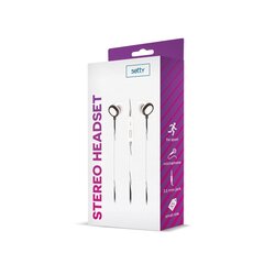 Setty wired earphones Sport white hind ja info | Kõrvaklapid | kaup24.ee