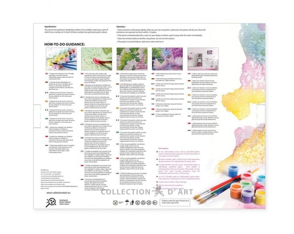 Värvimiskomplekt numbrite järgi 40x50 cm, Collection D'Art, PBN-A092 hind ja info | Maalid numbri järgi | kaup24.ee