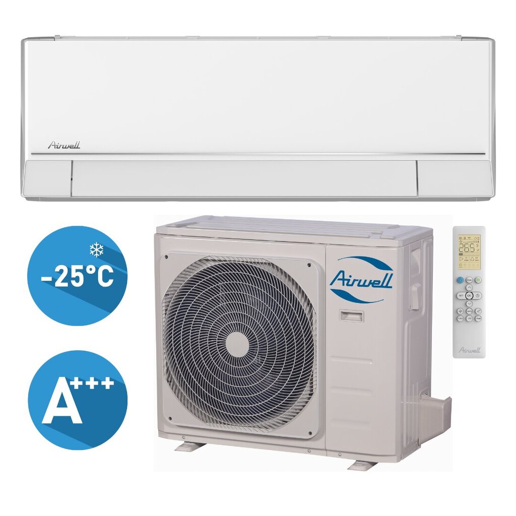 Airwelli soojuspump/konditsioneer õhk-õhk Nordic HDHC-025N-09M25/YDAC-025N-09M25 (-25°C); цена и информация | Õhksoojuspumbad, konditsioneerid | kaup24.ee