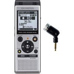 Diktofon Olympus WS-852 + ME52 kõrvaklapid, hõbedane hind ja info | Diktofonid | kaup24.ee