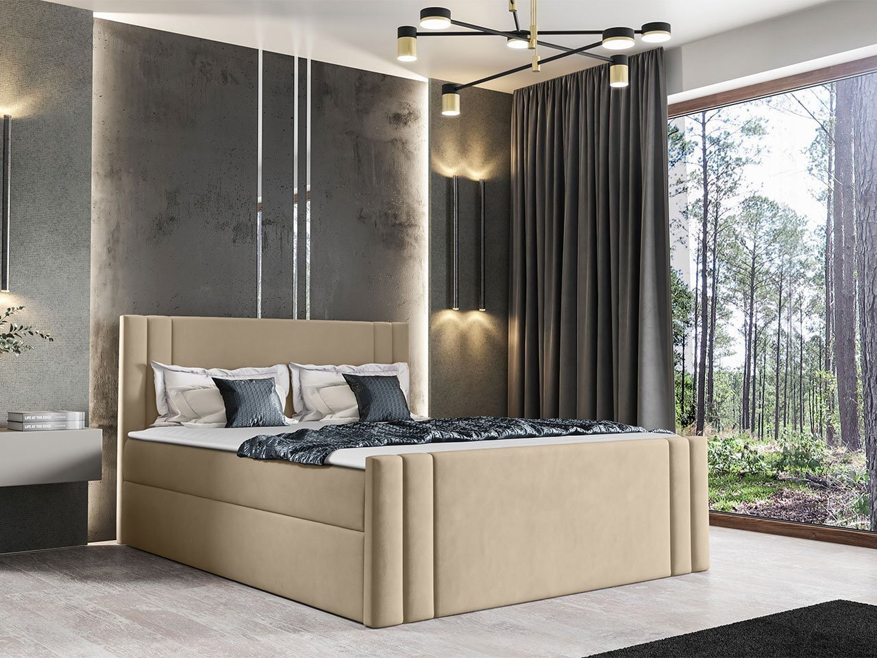 Kontinentaalvoodi NERESKO-Amor Velvet 4304-120x200 cm hind ja info | Voodid | kaup24.ee