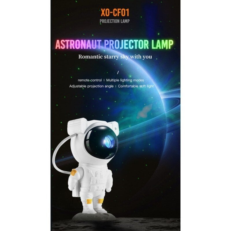 XO LED-projektor CF01 astronaut, tähed ja universum hind ja info | Projektorid | kaup24.ee
