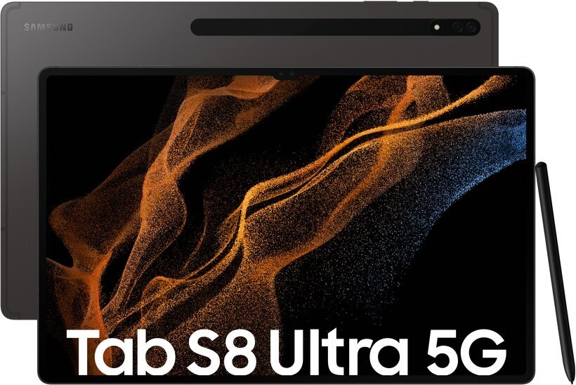 Samsung Galaxy Tab S8 Ultra 5G 8/128GB SM-X906BZAAEUB цена и информация | Tahvelarvutid | kaup24.ee