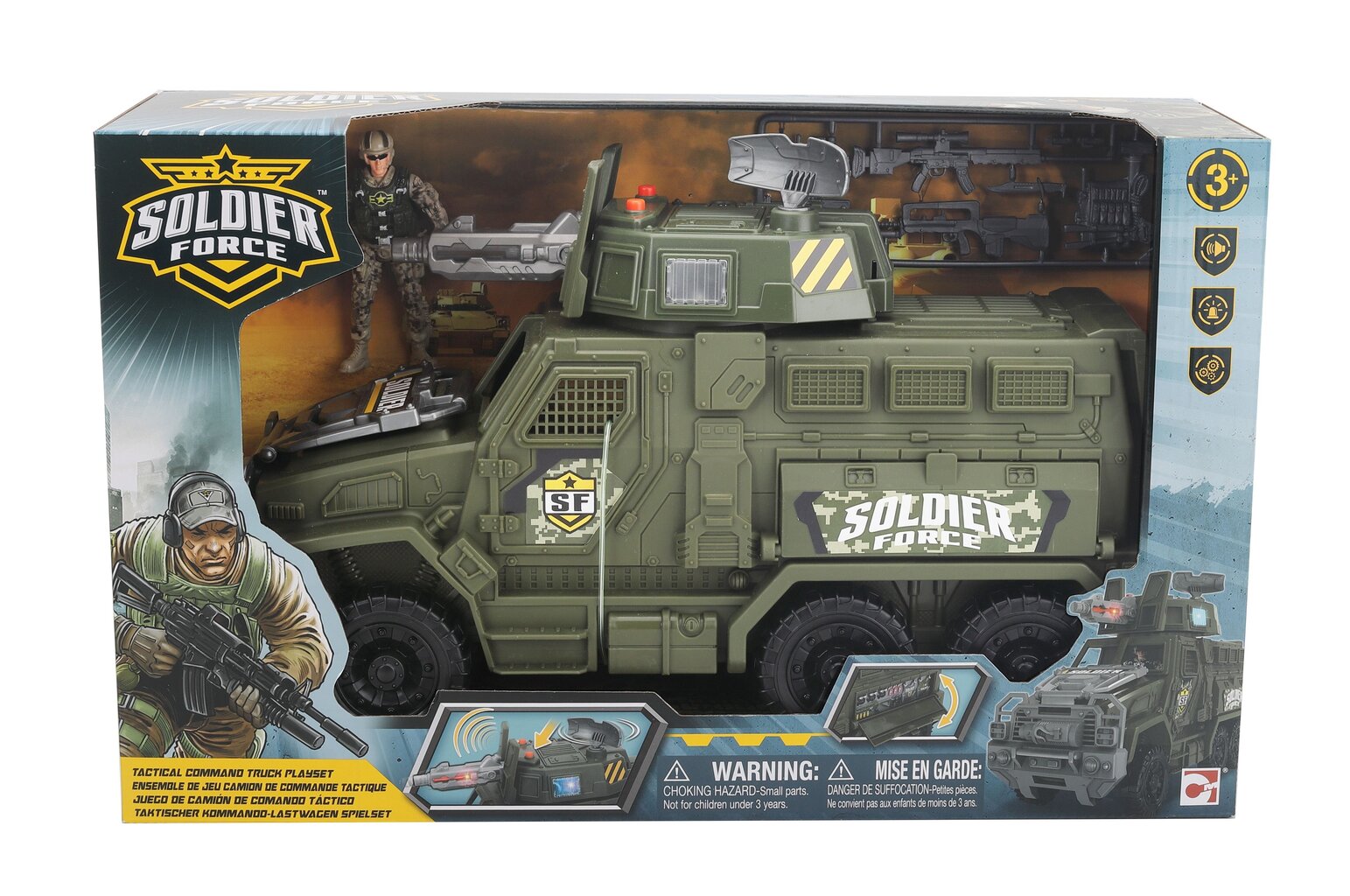 Sõjaväe komplekt Soldier Force Tactical Command Truck Chap Mei, 545121 цена и информация | Poiste mänguasjad | kaup24.ee