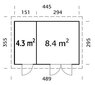 Aiamaja Lara 12,7 m² vaheseinaga цена и информация | Kuurid ja aiamajad | kaup24.ee