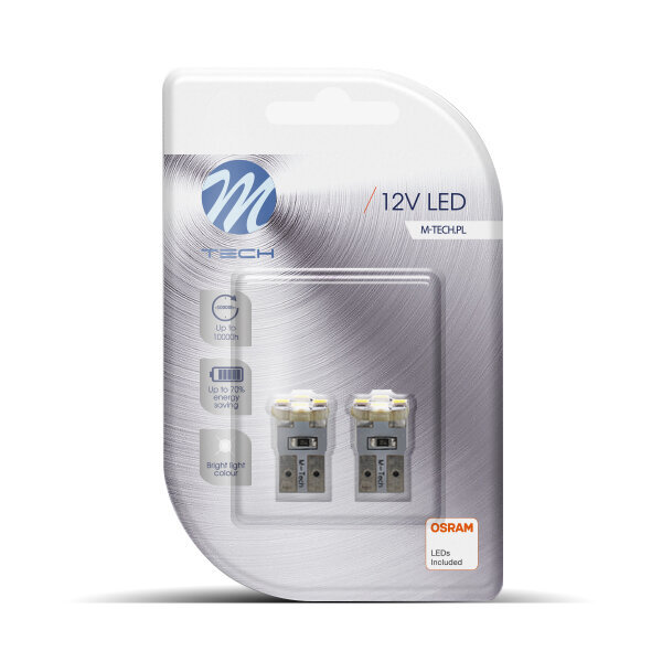 Blister 2x LED L069W - W5W 4xSMD2835 Valge LED pirnid M-TECH цена и информация | Autopirnid | kaup24.ee