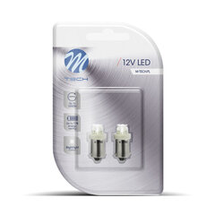 Blister 2x LED L013 - BA9s, 4LED, 3mm, valged M-TECH LED pirnid hind ja info | Autopirnid | kaup24.ee