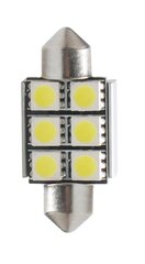 LED L306W - C5W 36мм 6xSMD5050 Радиатор Canbus Белый M-Tech Светодиодные лампы цена и информация | Автомобильные лампочки | kaup24.ee