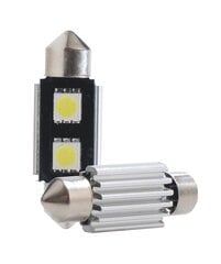 LED L305W - C5W 36 мм 2xSMD5050 Радиатор Canbus Белый M-Tech Светодиодные лампы цена и информация | Автомобильная ксеноновая лампа D2R 6000К (Китай) | kaup24.ee