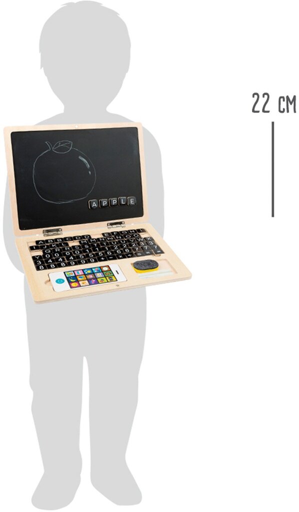 Puidust sülearvuti koos magnetilise tahvliga hind ja info | Arendavad mänguasjad | kaup24.ee