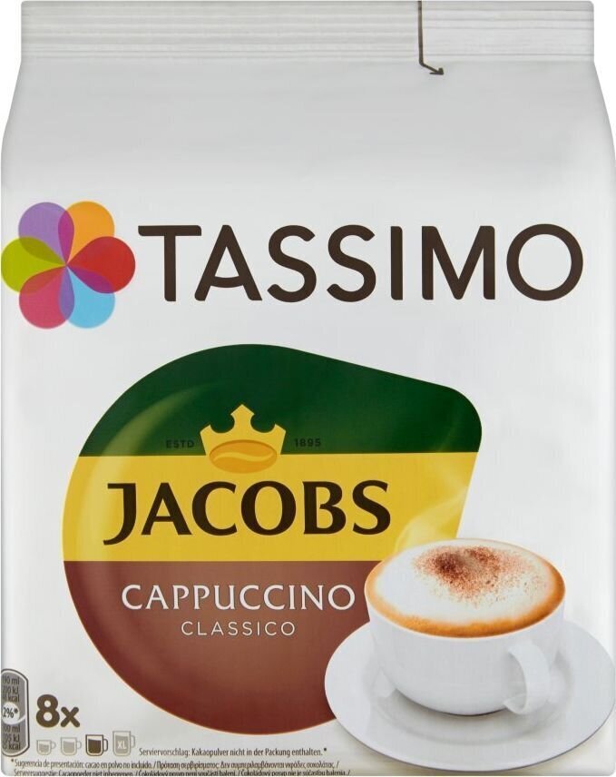 Jacobs Cappuccino Tassimo maitsestatud kohvikapslid hind ja info | Kohv, kakao | kaup24.ee