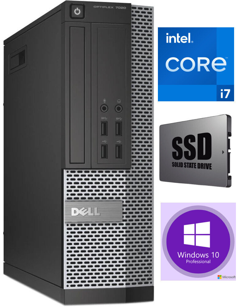 7020 SFF i7-4770 4GB 120GB SSD Windows 10 Professional цена и информация | Lauaarvutid | kaup24.ee