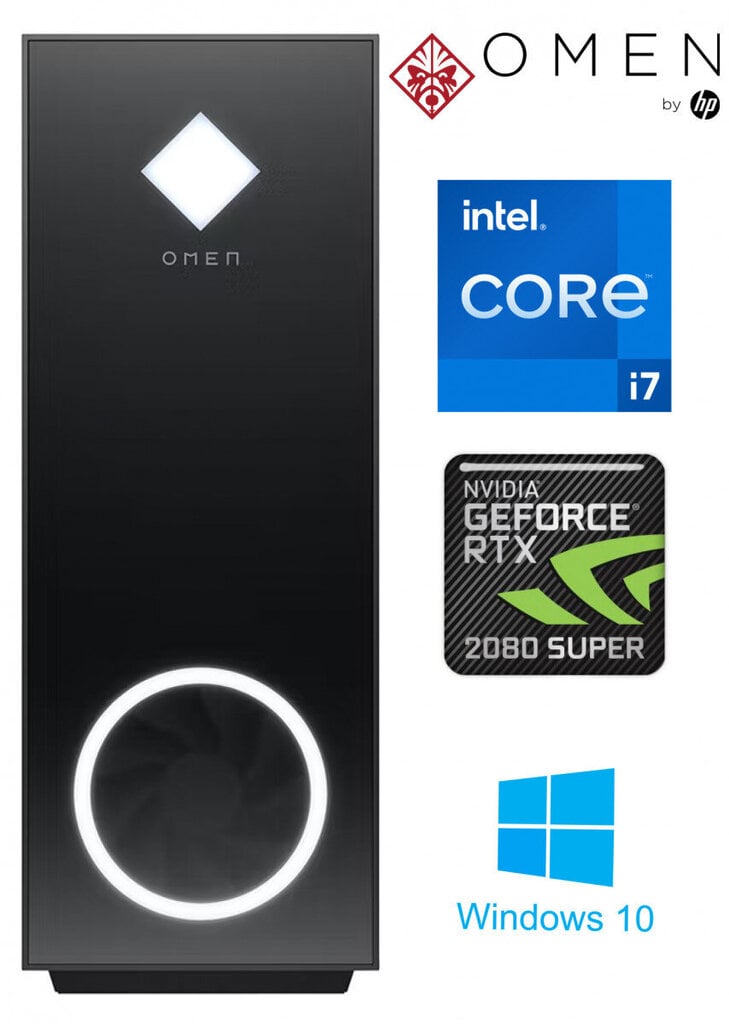 OMEN 30L MT i7-10700K 16GB 1TB SSD RTX 2080 Super 8GB Windows 10 hind ja info | Lauaarvutid | kaup24.ee