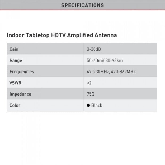 Sisetingimustes antena Barkan AB60A hind ja info | TV antennid | kaup24.ee