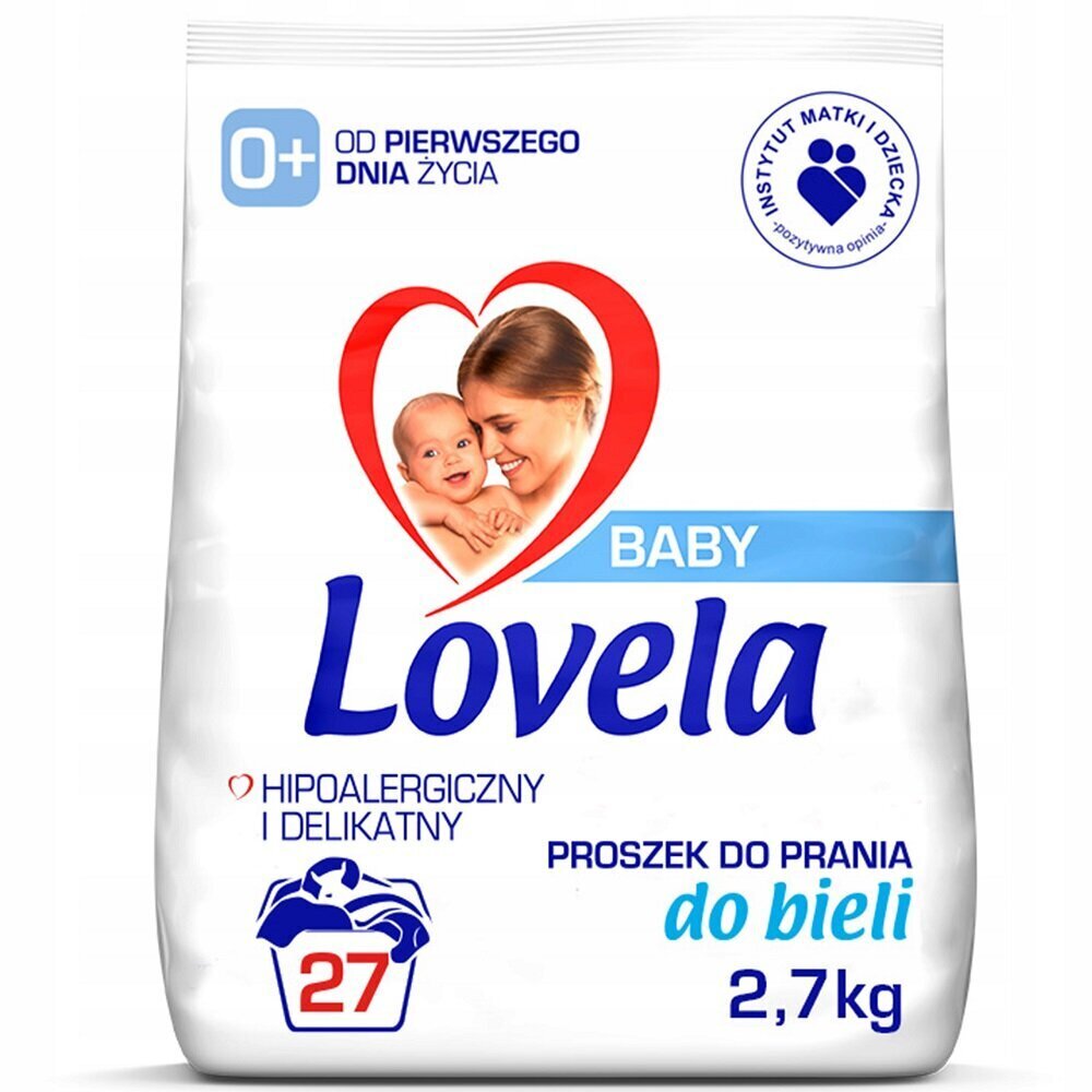 Pesupulber beebi- ja lasteriietele, valget värvi riietele Lovela Baby, 2,7 kg цена и информация | Pesuvahendid | kaup24.ee