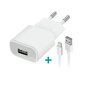 Forever TC-01 charger 1x USB 1A white + Lightning cable цена и информация | Mobiiltelefonide laadijad | kaup24.ee