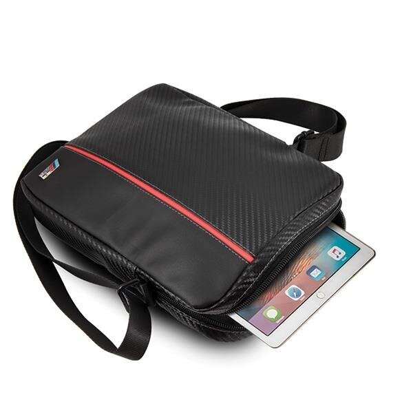 Torba BMW BMTB8CAPRBK Tablet 8" czarny/black Carbon / Red Stripe цена и информация | Tahvelarvuti kaaned ja kotid | kaup24.ee