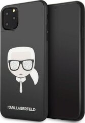 Karl Lagerfeld KLHCN65DLHBK iPhone 11 Pro Max czarny/black Iconic Glitter Karl`s Head hind ja info | Telefoni kaaned, ümbrised | kaup24.ee