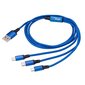 Akyga cable USB AK-USB-27 USB A (m) / micro USB B (m) / USB type C (m) / Lightning (m) 1.2m цена и информация | Mobiiltelefonide kaablid | kaup24.ee