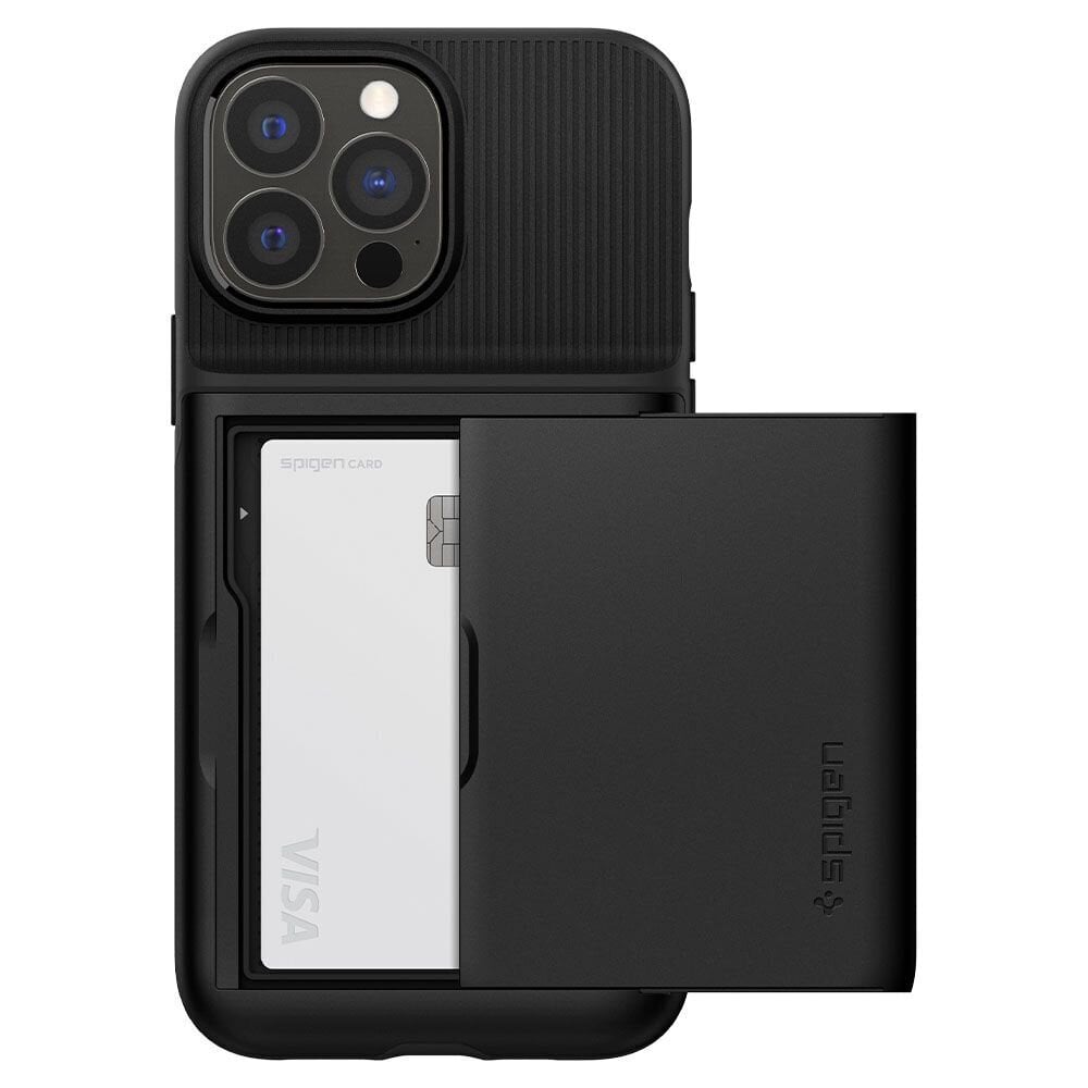 Spigen Slim Armor CS Case Cover for iPhone 13 Pro Armor Cover Card Wallet Black цена и информация | Telefoni kaaned, ümbrised | kaup24.ee